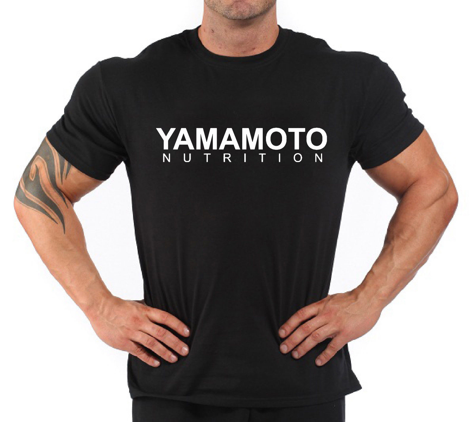 Nutrition & Fitness Station - Camiseta de gimnasio para culturismo y