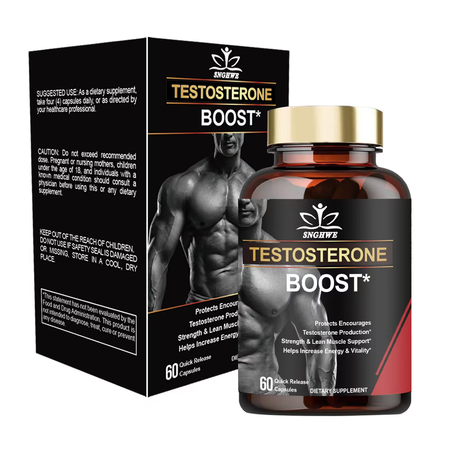 Pre Workout Supplement - Constructor de músculos de 60 cápsulas: