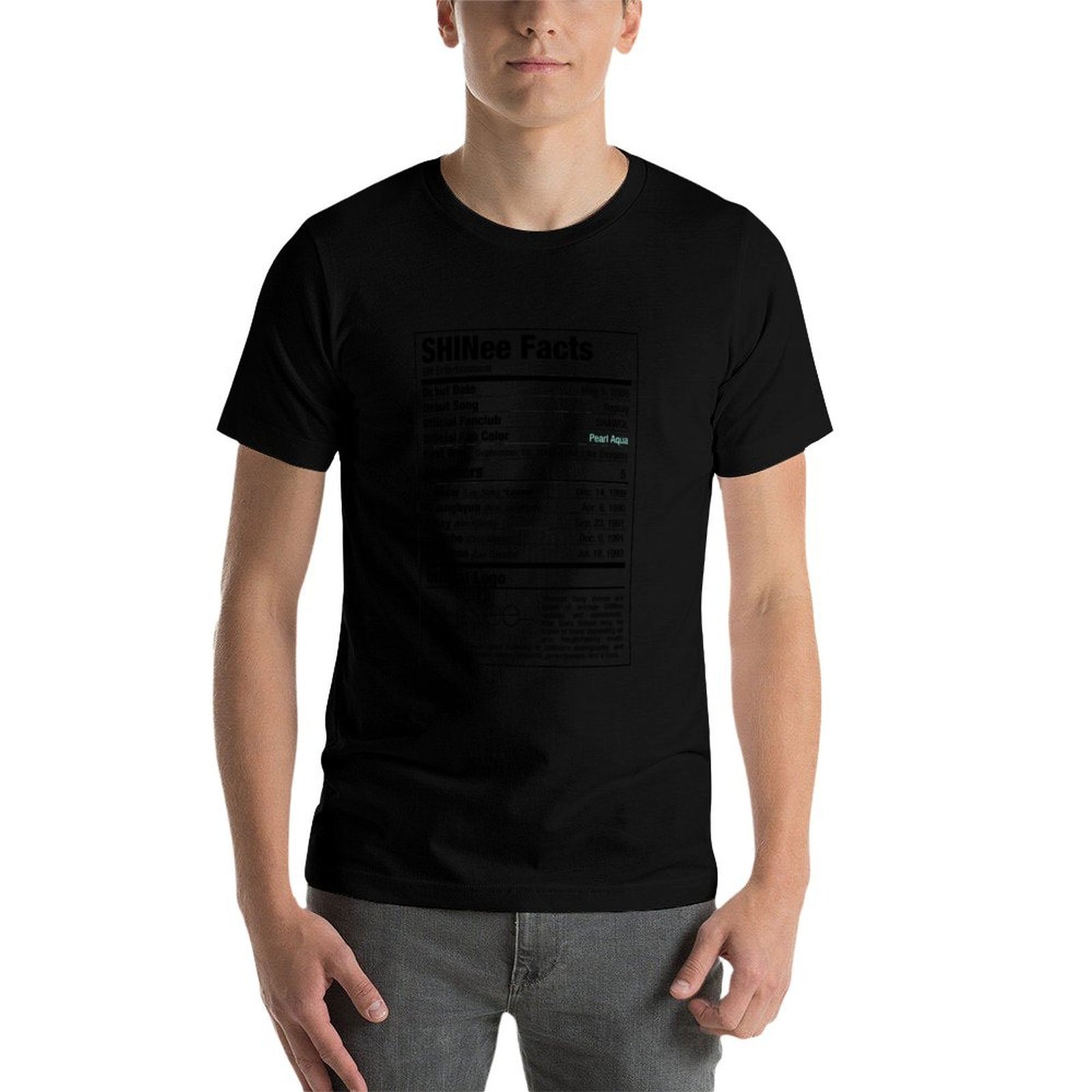 Camiseta SHINee Kpop con Infor - Nutrition Fitness Training reseña y precio