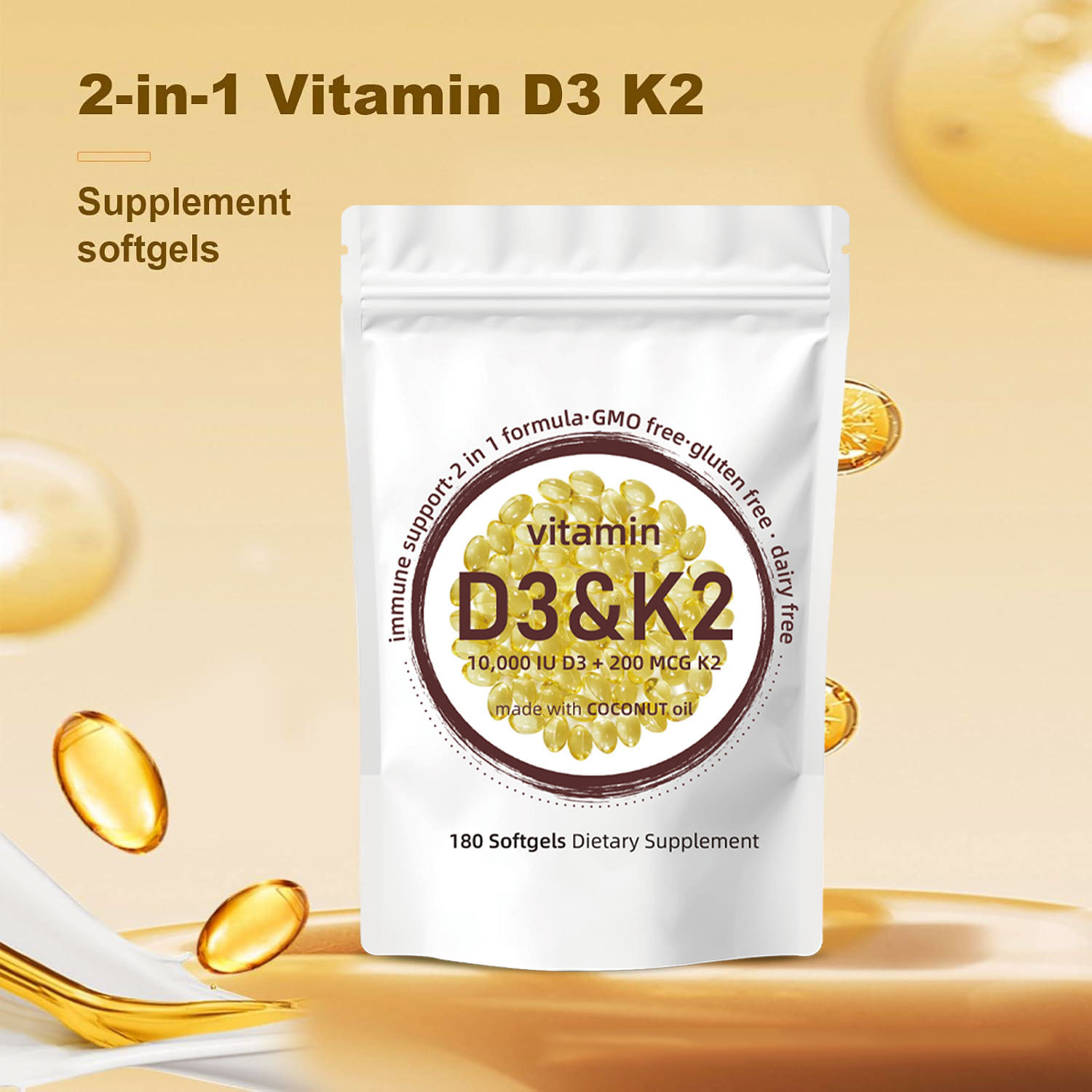 Cápsulas blandas de vitamina D - Vitamin D3 K2 Drop reseña y precio