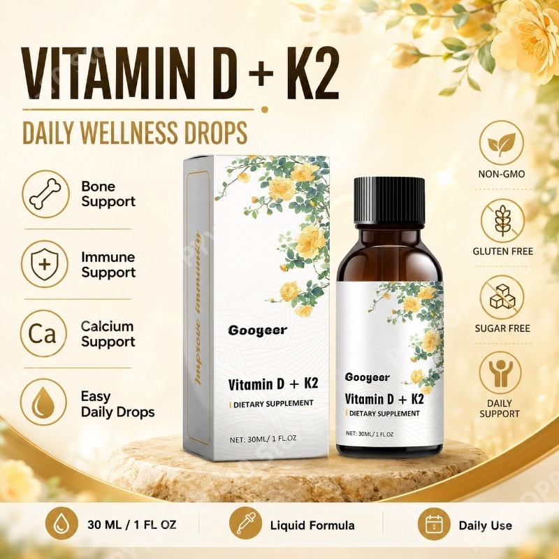 Gotas Líquidas de Vitamina D3  - Vitamin D3 K2 Drop reseña y precio
