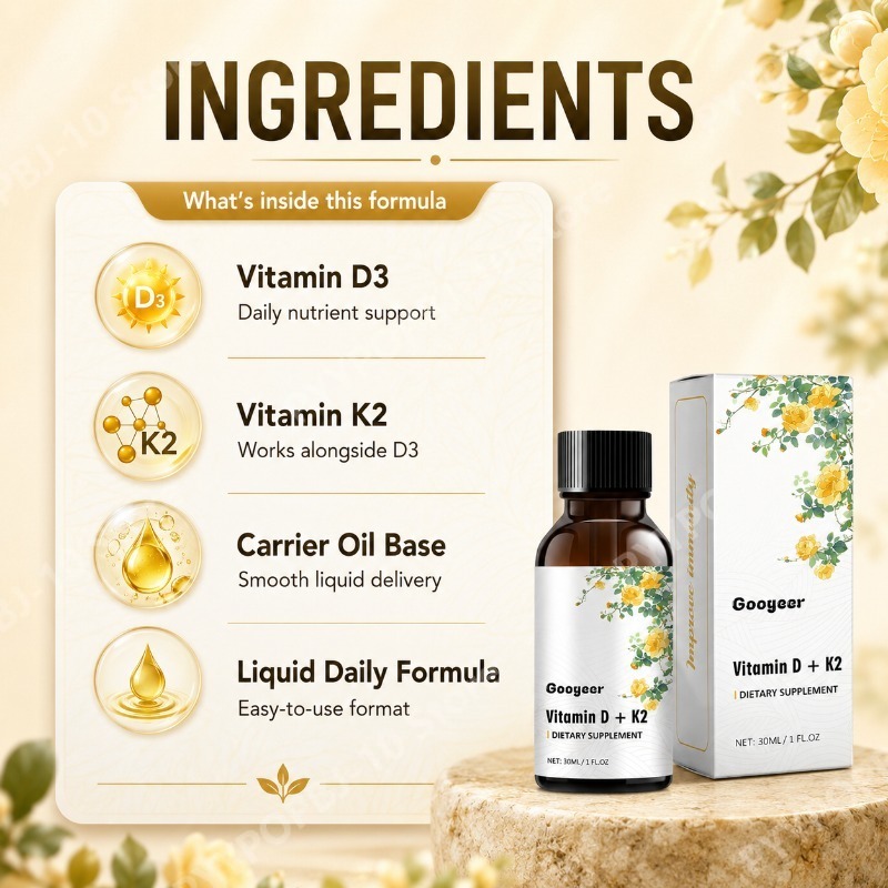 Gotas Líquidas de Vitamina D3  - Vitamin D3 K2 Drop reseña y precio