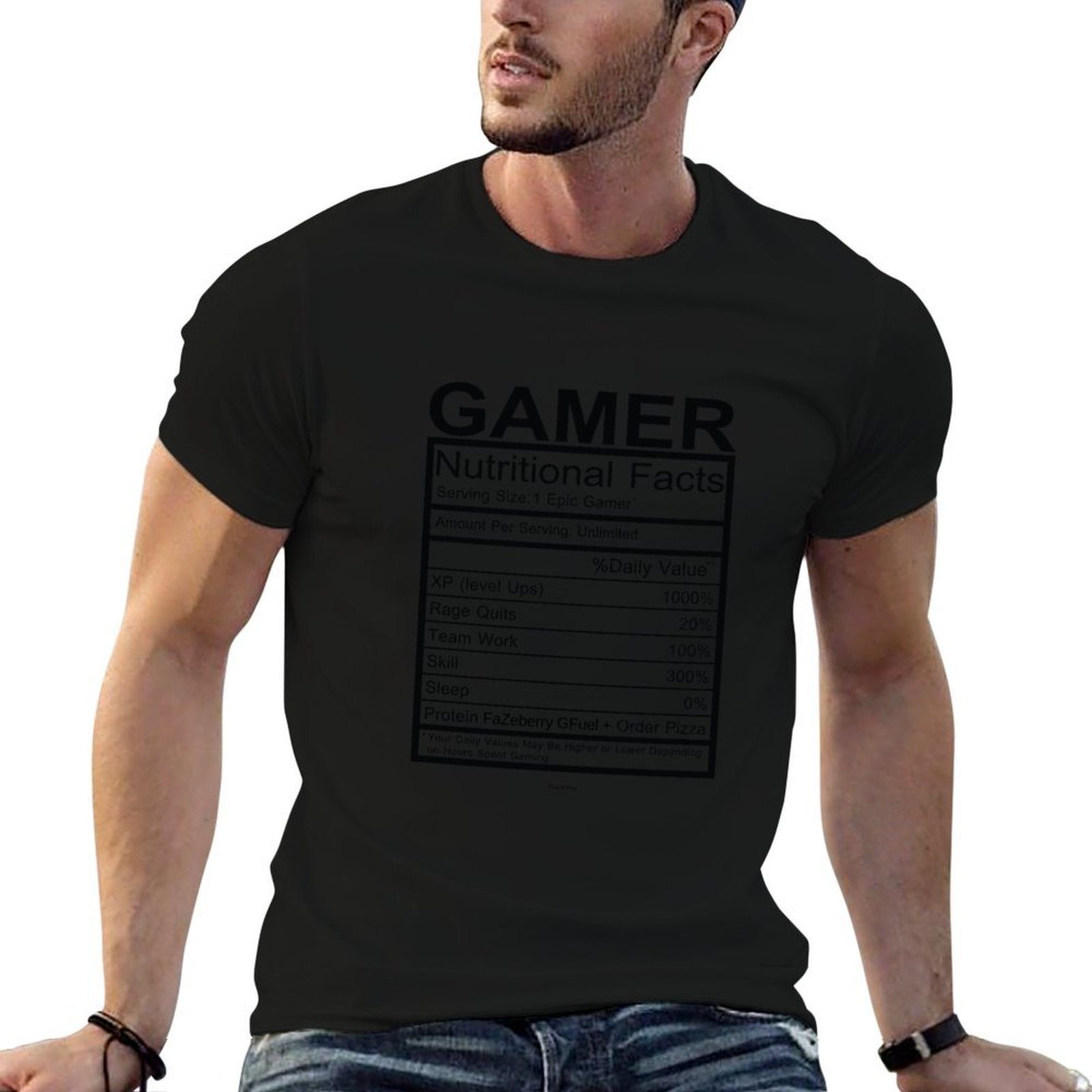 Camiseta con tabla de informac - Nutrition Fitness reseña y precio