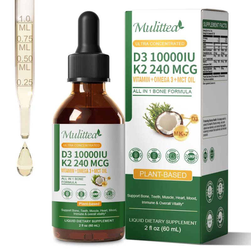 Mulittea Vitamina K2+D3 Gotas  - Vitamin D3 K2 Drop reseña y precio