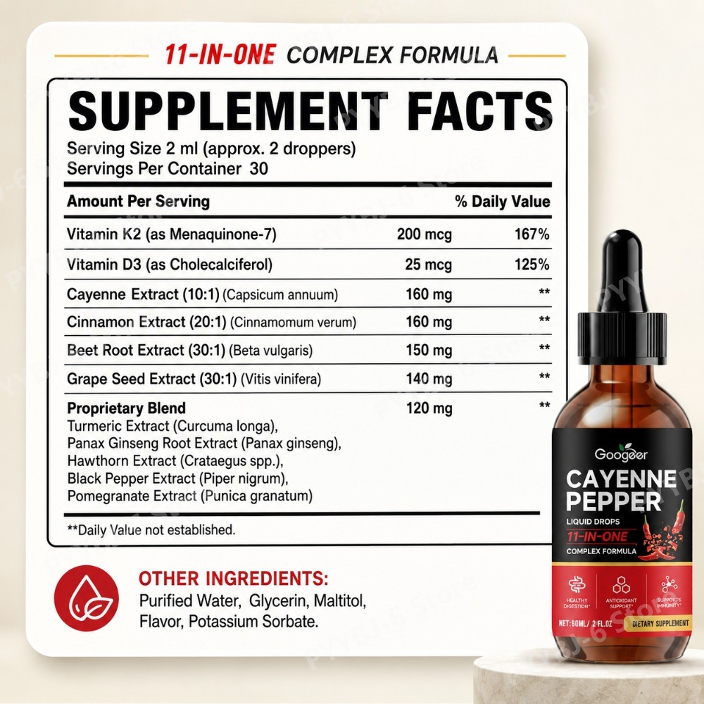 Gotas Líquidas de Pimienta Cay - Vitamin D3 K2 Drop reseña y precio